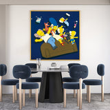 Kaws colorful pop paintings Kaws colorful pop art Kaws pop wall art Kaws cartoon art Kaws artwork