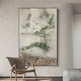 Gray abstract oil painting gray minimalism gray abstract wall art wabi-sabi home decor