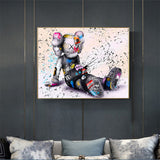 Large Kaws Pop Art Large Kaws 3D Textured Wall Painting Kaws Canvas Art Kaws Artwork Kaws Wall Art