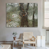 Large Green 3D Landscape Art Wabi Sabi Oil Painting Large Landscape 3D Texture Wall Painting