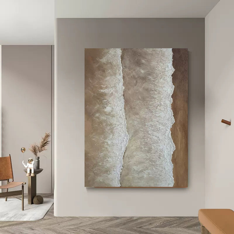 Large Brown 3D Abstract Paintings Large 3D Brown Textured Wall Art Wabi Sabi Home Decor