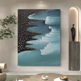 Large Ocean Wave Beach 3D Texture Acrylic Canvas Painting Large Ocean Wave Beach Texture Wall Art