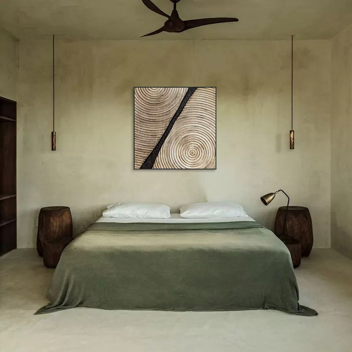 Wabi Sabi Abstract Art Canvas Brown Textured Painting Brown Minimalist ...
