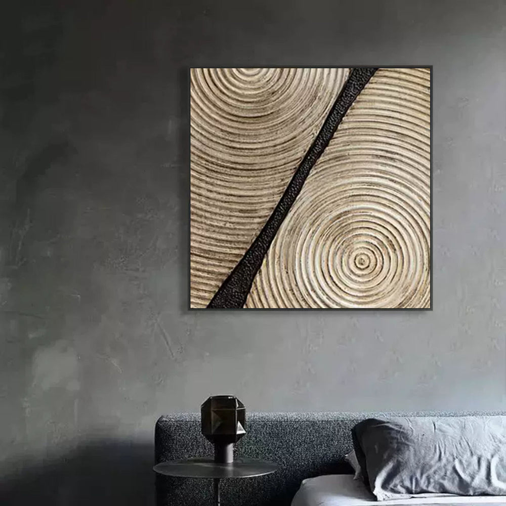 Wabi Sabi Abstract Art Canvas Brown Textured Painting Brown Minimalist ...