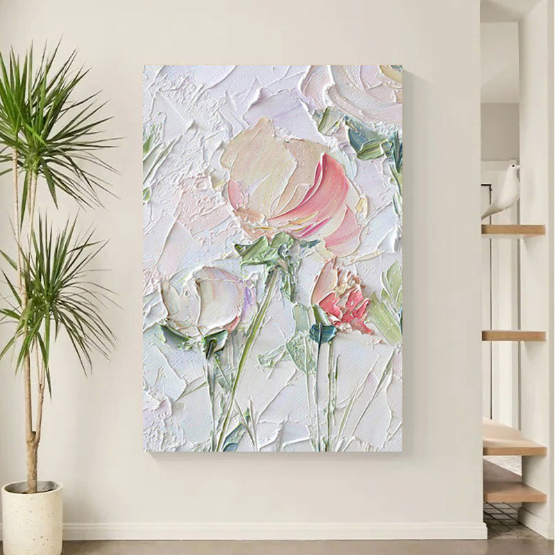 Loox Art Handmade Water Color Flower Painting for Wall, Living