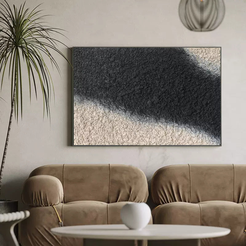 Large Black 3D Abstract Art Large Black 3D Minimalist Abstract Painting Black Textured Wall Art