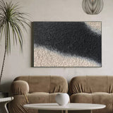 Large Black 3D Abstract Art Large Black 3D Minimalist Abstract Painting Black Textured Wall Art