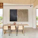 Large 3D Textured Abstract Canvas Art Brown and Black Textured Acrylic Painting Minimalist Wall Art