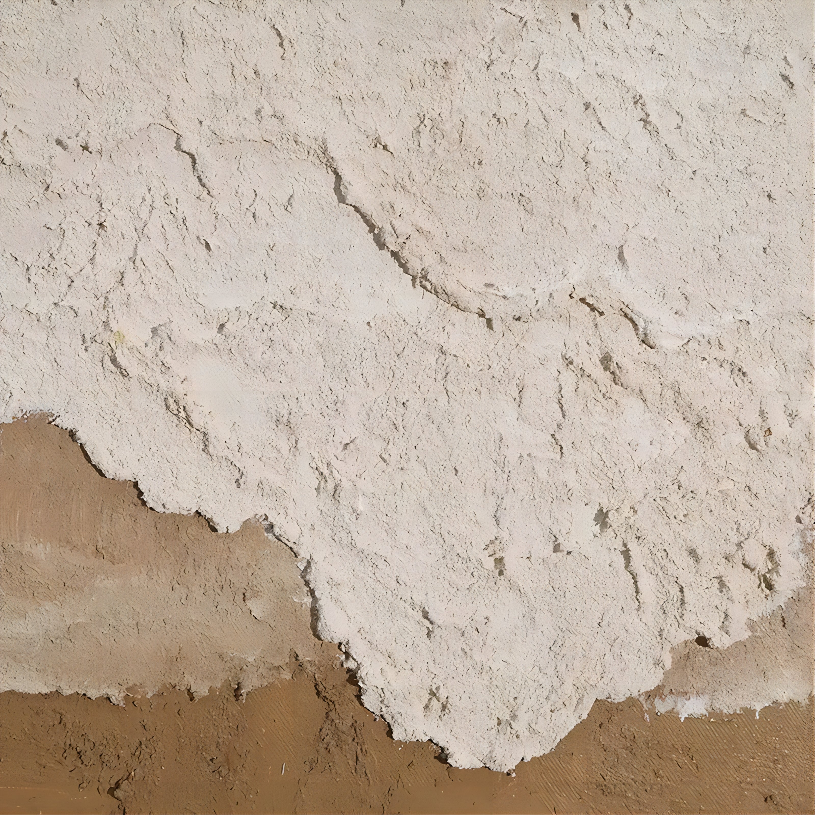 Large Brown Texture Painting 3D Sea Wall Art Plaster Wall Art Wabi-Sabi Wall Art Mixed Media Art
