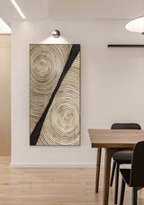 Large Textured Abstract Art Canvas Brown 3D Textured Oil Painting Brown Minimalist Abstract Painting
