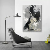 Large Gray 3D Abstract Art Plaster Wall Art WabiSabi Wall Art textured Acrylic Painting On Canvas 
