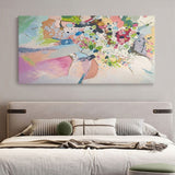 Large colorful 3D abstract art textured wall art plaster wall art knife acrylic canvas painting