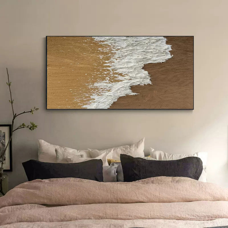 Large 3D Brown Abstract Painting Large 3D Minimalist Art Large Brown Textured Wall Art Wabi-Sabi Art