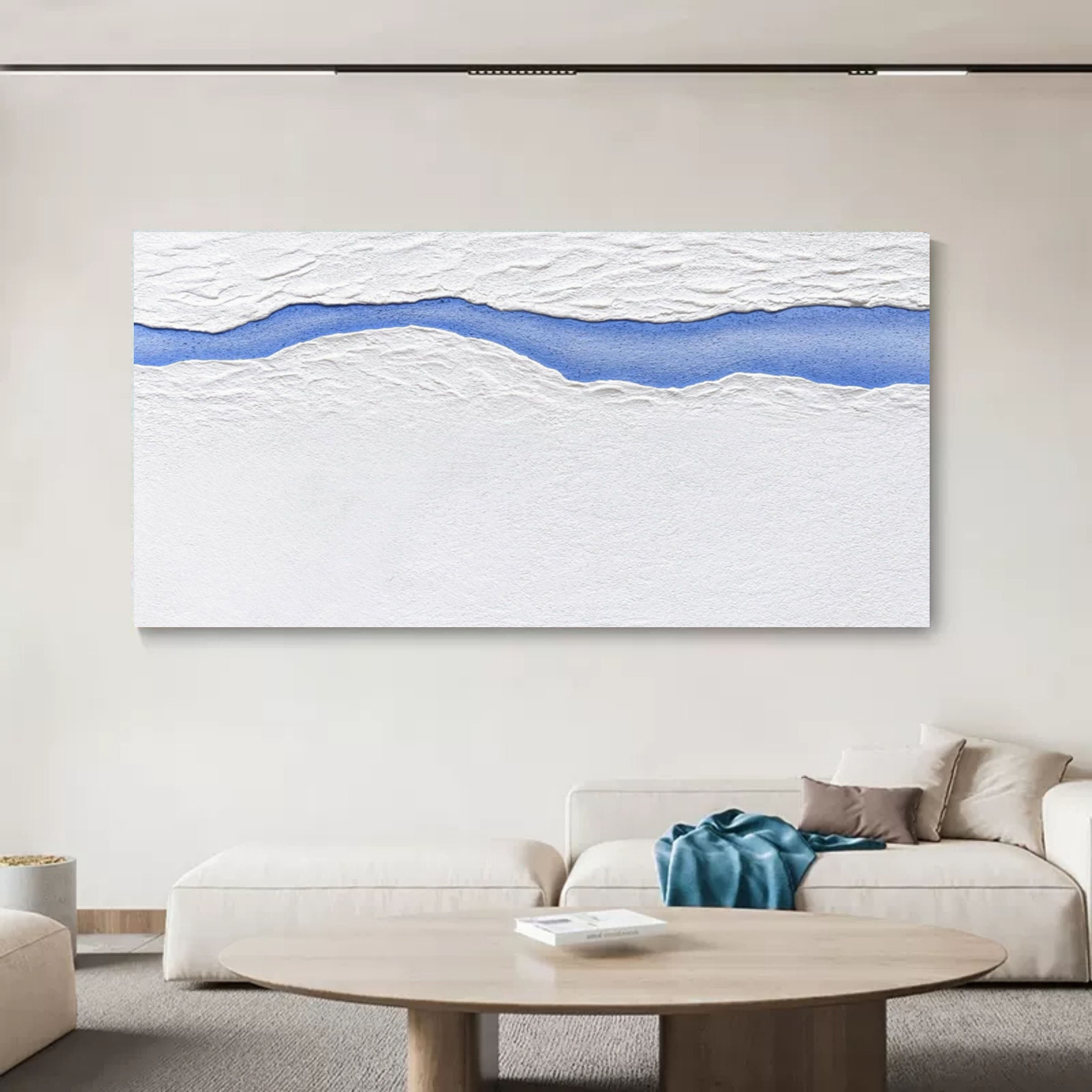 Oversized White 3D Abstract Art Plaster Wall Art Textured Wall Art Living Room Wall Painting On Sale