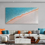 Large Blue ocean 3D Paintings Large Blue ocean Texture Wall Art Large Blue ocean Minimalist Painting