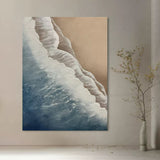 Large 3D Ocean Wave Painting Large 3D Ocean Wave Texture Wall Art 3D Plaster Art Minimalist Painting