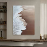 Brown 3D Abstract Art Large Brown 3D Textured Painting Brown 3D Minimalist Wall Art 3D Plaster Art