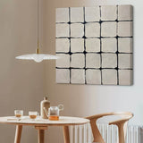 3D Gray Textured Canvas Painting Textured Wall Art Gray Oil Painting Minimalist Abstract Art Canvas