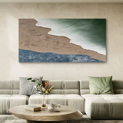 Large 3D Brown Abstract Painting Large 3D Minimalist Art Large Brown Textured Wall Art Wabi-Sabi Art