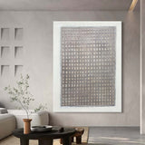 Large 3D Gray Texture Wall Painting Gray Abstract Oil Painting Gray Texture Wall Art For Living Room