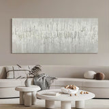 Oversized Gray 3D Abstract Canvas Painting Minimalist Art 3D Plaster Art Gray Textured Wall Painting