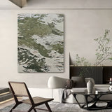 Green 3D Textured Acrylic Abstract Painting Green Minimalist Abstract ...