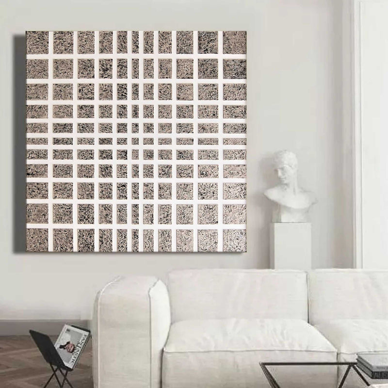Gray Oil Paintings 3D Gray Textured Art Abstract Gray Wall Art Gray Minimalist Art Abstract Painting