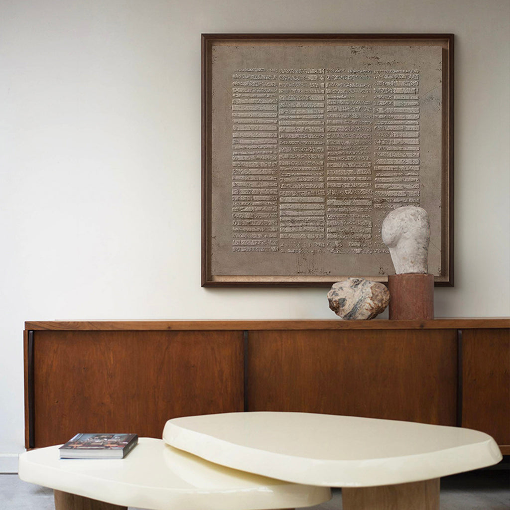 Brown Abstract Painting On Canvas Brown Bohemian Painting Brown Wall