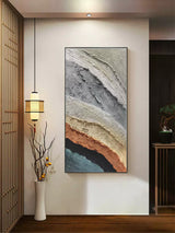  Large 3D Abstract Acrylic Painting Panoramic Textured Abstract Wall Art Large Minimalist Canvas Art