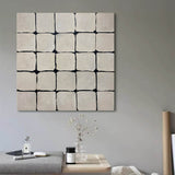 3D Gray Textured Canvas Painting Textured Wall Art Gray Oil Painting Minimalist Abstract Art Canvas