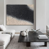 Large Black 3D Abstract Art Large Black 3D Minimalist Abstract Painting Black Textured Wall Art