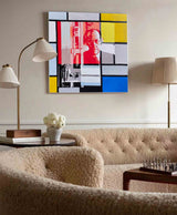 Composition with Large Red Plane, Yellow, Black Pop Art Mondrian portrait