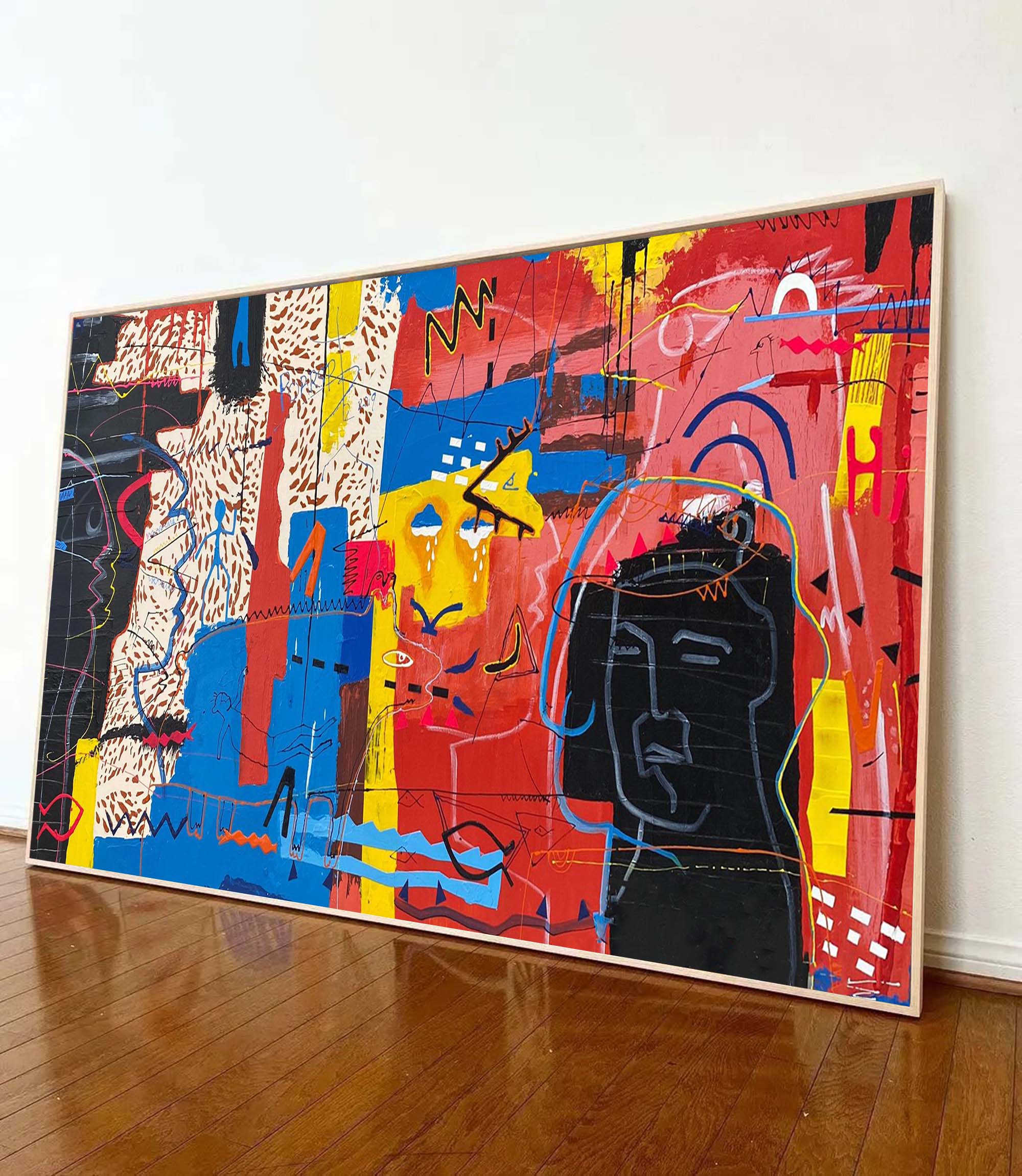 Panoramic Abstract Graffiti Art Large Graffiti Art Canvas Abstract Graffiti Wall Art Modern Graffiti Art For Sale