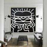 Keith Haring Painting Keith Haring 3D Texture Wall Painting Keith Haring Pop Art Keith Haring Canvas Art