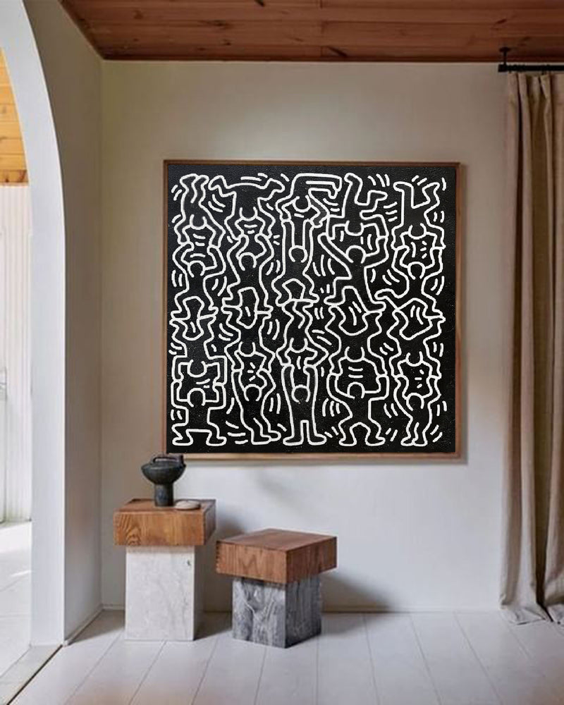 Keith Haring Unfinished Painting Keith Haring Wall Art Keith Haring Most Expensive Art