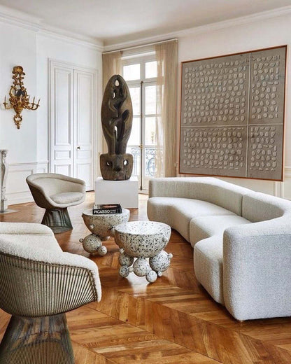 3D heavy texture brown wall art a pair brown abstract art canvas brown minimalist painting Wabi-Sabi Wall Art