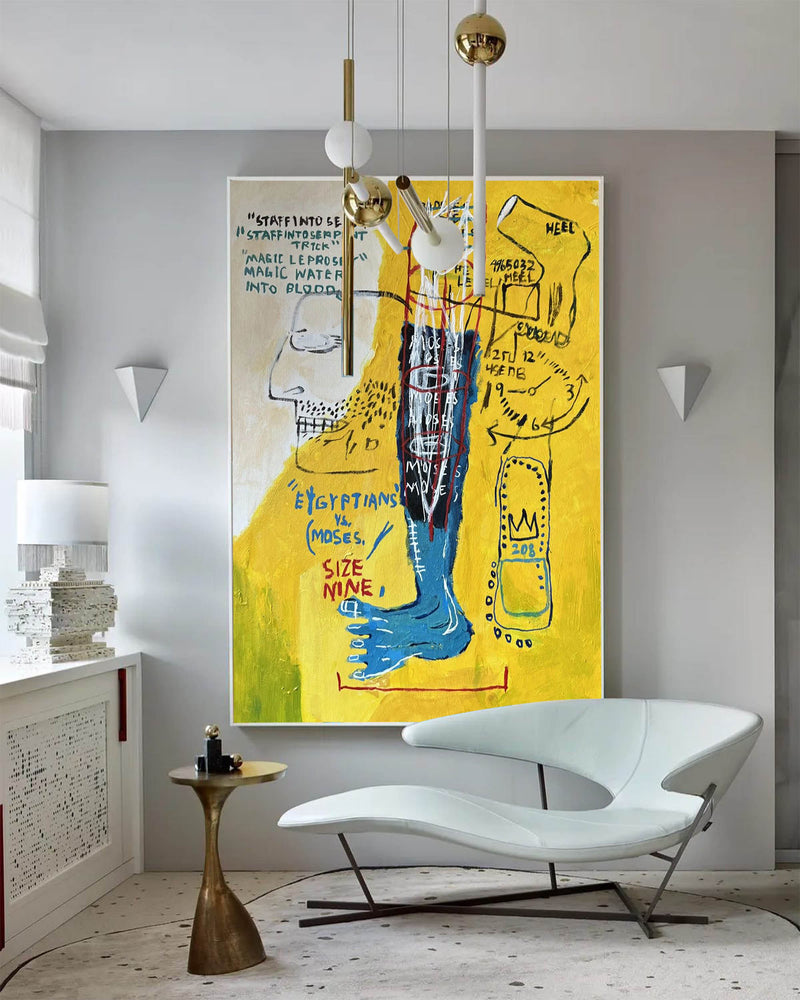 JEAN-MICHEL BASQUIAT MOSES AND THE EGYPTIANS basquiat artwork Basquiat Painting basquiat graffiti art