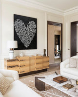 Keith Haring Artwork Heart Keith Haring Original Art Large Heart Canvas Painting Living Room Decor