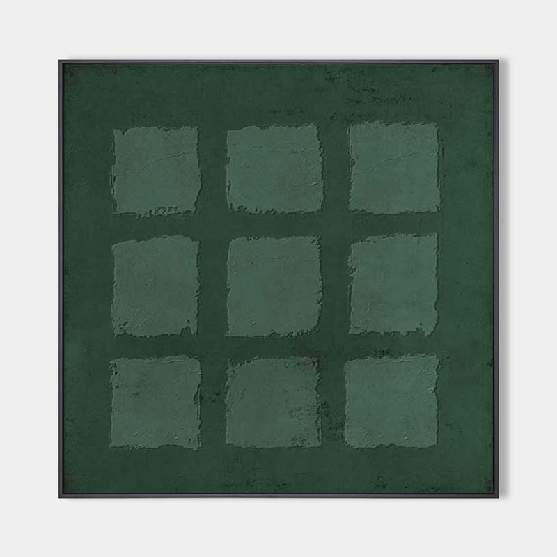 Green Abstract Art Canvas Green Oil Painting Green Wall Art Wabi Sabi Wall Art 3D Texture Wall Art