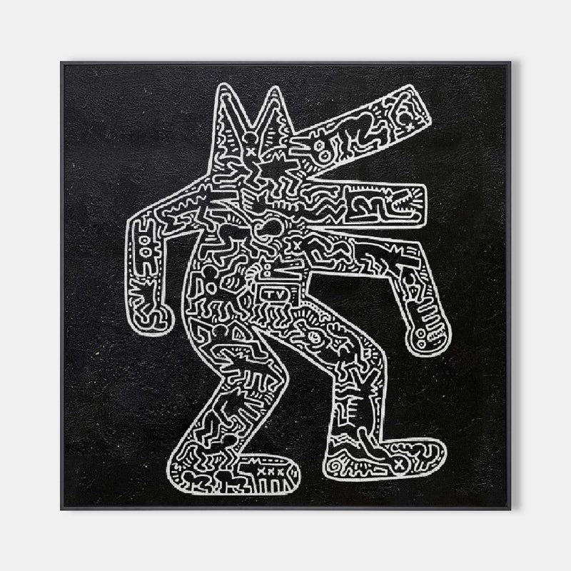 Keith Haring Crocodile Painting Keith Haring 3D Texture Wall Art Keith  Haring Pop Art Pop Artwork