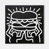 Keith Haring Painting Keith Haring 3D Texture Wall Painting Keith Haring Pop Art Keith Haring Canvas Art