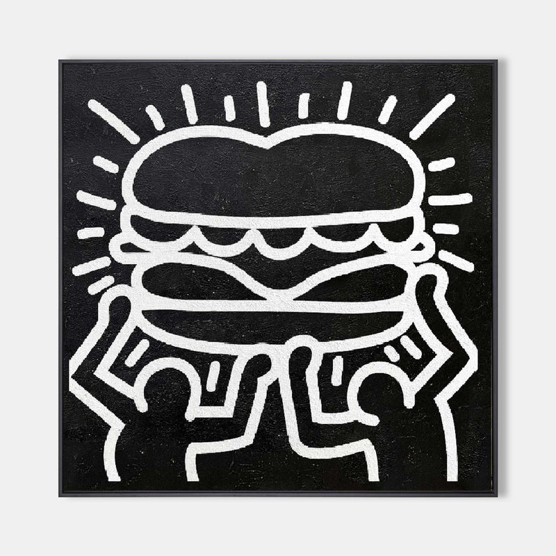 Keith Haring Painting Keith Haring 3D Texture Wall Painting Keith Haring Pop Art Keith Haring Canvas Art