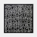Keith Haring Character Painting Keith Haring 3D Texture Wall Painting Keith Haring Pop Art