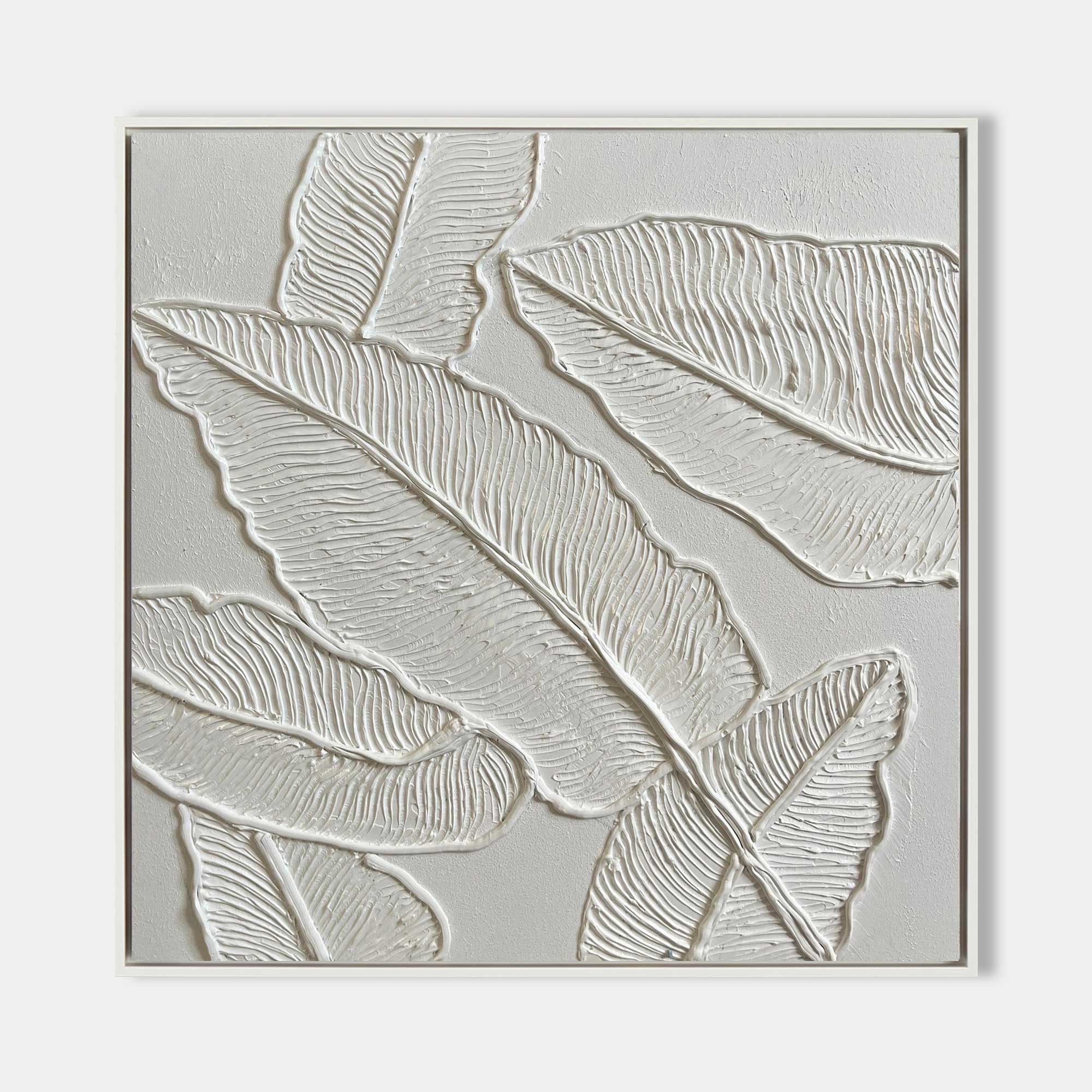 White Plaster Wall Art Textured Acrylic Abstract Painting 3D Minimalist white-plaster-wall-art-textured-acrylic-abstract-painting-3d-minimalist