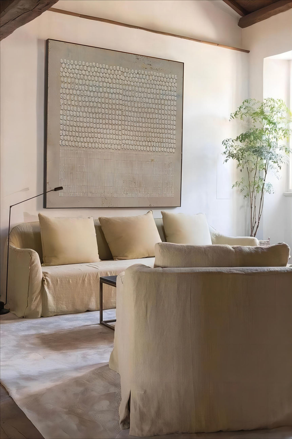 Brown Abstract Painting On Canvas Brown Bohemian Painting Brown Wall