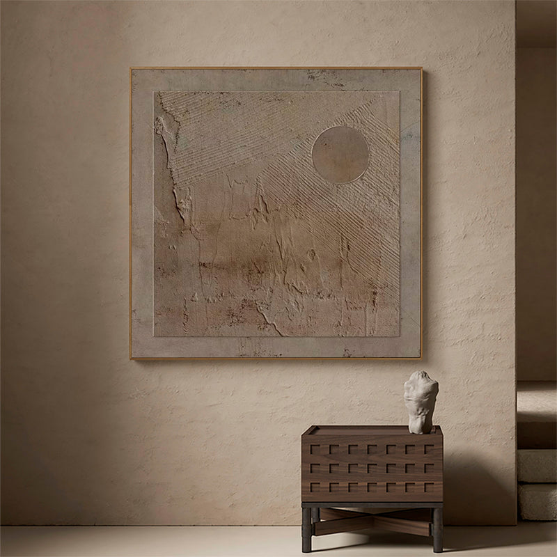 Brown Bohemian painting brown wall art 3d texture painting brown abstract art earth tone wall art Brown grey taupe art painting on canvas