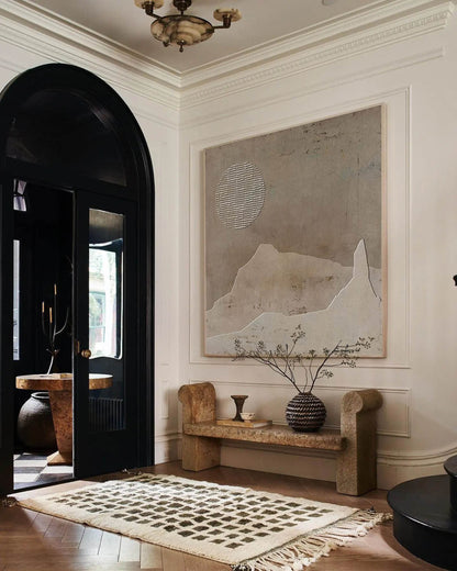 Brown Bohemian painting brown wall art 3d texture painting brown abstract art brown circle wall art Brown abstract painting on canvas