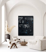 Black Graffiti Artist Abstract Black Graffiti Canvas Wall Art Hand Painted