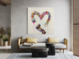 Gesture Heart Graffiti Art Heart Graffiti Painting Heart Graffiti Wall Art Heart Pop Art