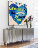 3D Love Heart Wall Art Large Love Heart Canvas Painting Custom Heart Art